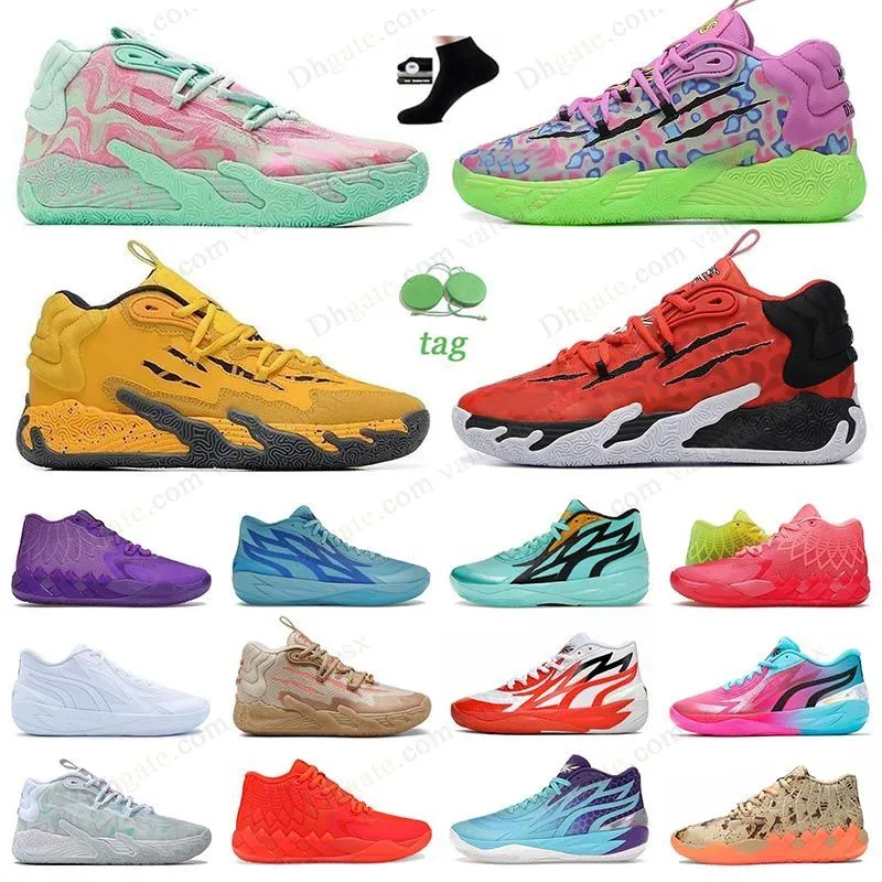 MB.01 02 03 Chaussures de basket-ball Rick et Morty à vendre LaMelos Ball Hommes Femmes Iridescent Dreams Buzz City Rock Ridge Red Galaxy Not From Here baskets pour hommes et femmes