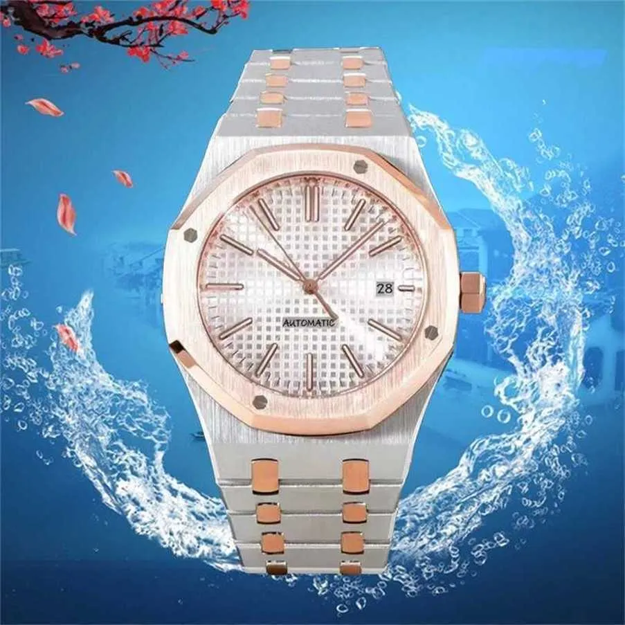 14% Off Watch Watch AAA Working Automatic 8215 Data de movimento Homem Men Luxury Mens Full Steel Banda Quartzo Relógio Gold Silver Leisure