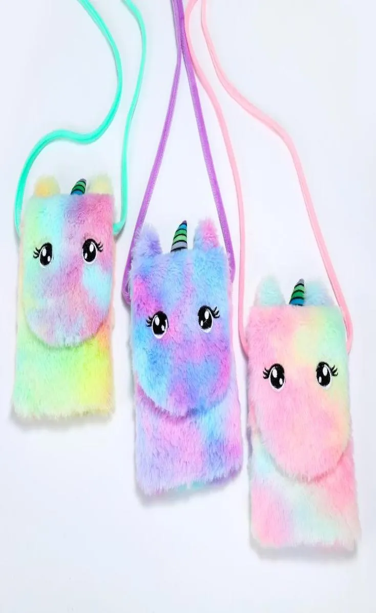 Sac à main en peluche licorne sac à main enfants bandoulière dessin animé porte-monnaie pour enfants en bas âge bébé licorne en peluche sac de messager petite fille 3401871