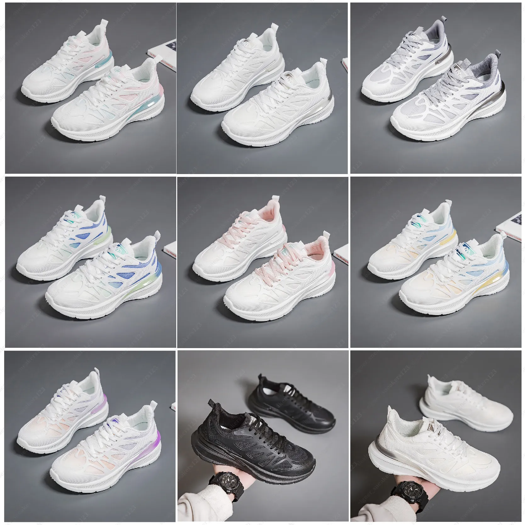 Athletic Shoes for men women Triple White Black designer mens trainer sneakers GAI-81