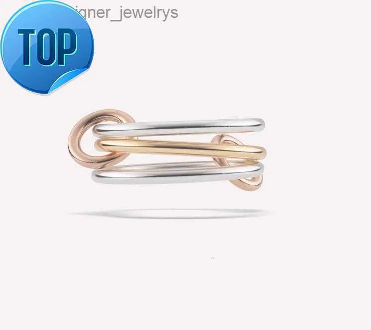 Spinelli Kilcollin Pierścienie projektant marki Nowy w luksusowej drobnej biżuterii srebrny srebrny pierścień stosu