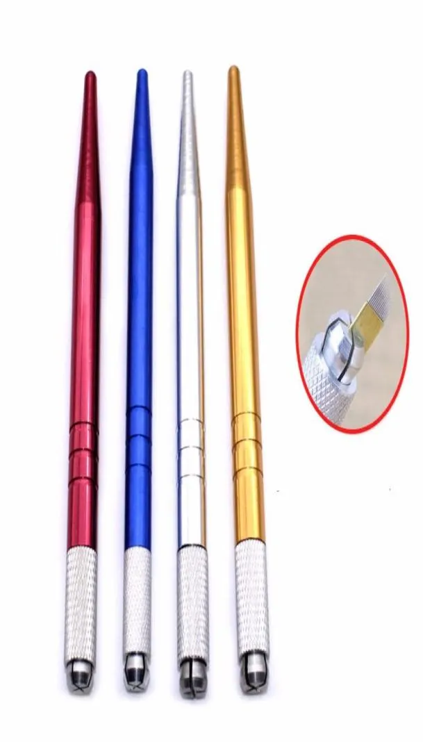 Aluminium Mikroblading Pen Lätt manuell Microblade Needle Holder Caneta Tebori Microblading Eyebrow Tattoo Pen 2684816