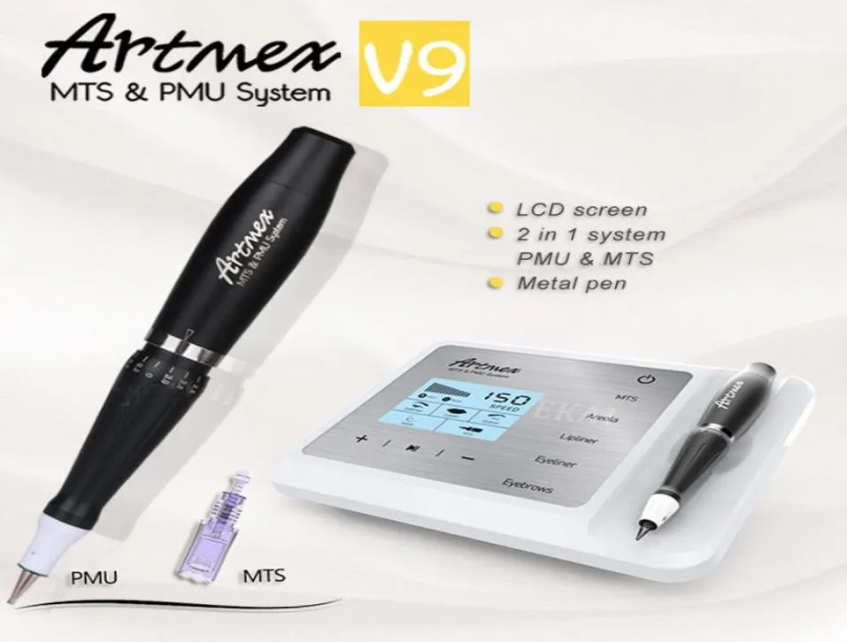 Nouveau système Portable MTS PMU Artmex V9, stylo de maquillage Permanent, Machine de tatouage, yeux, sourcils, lèvres, beauté rotative, Spa2406430