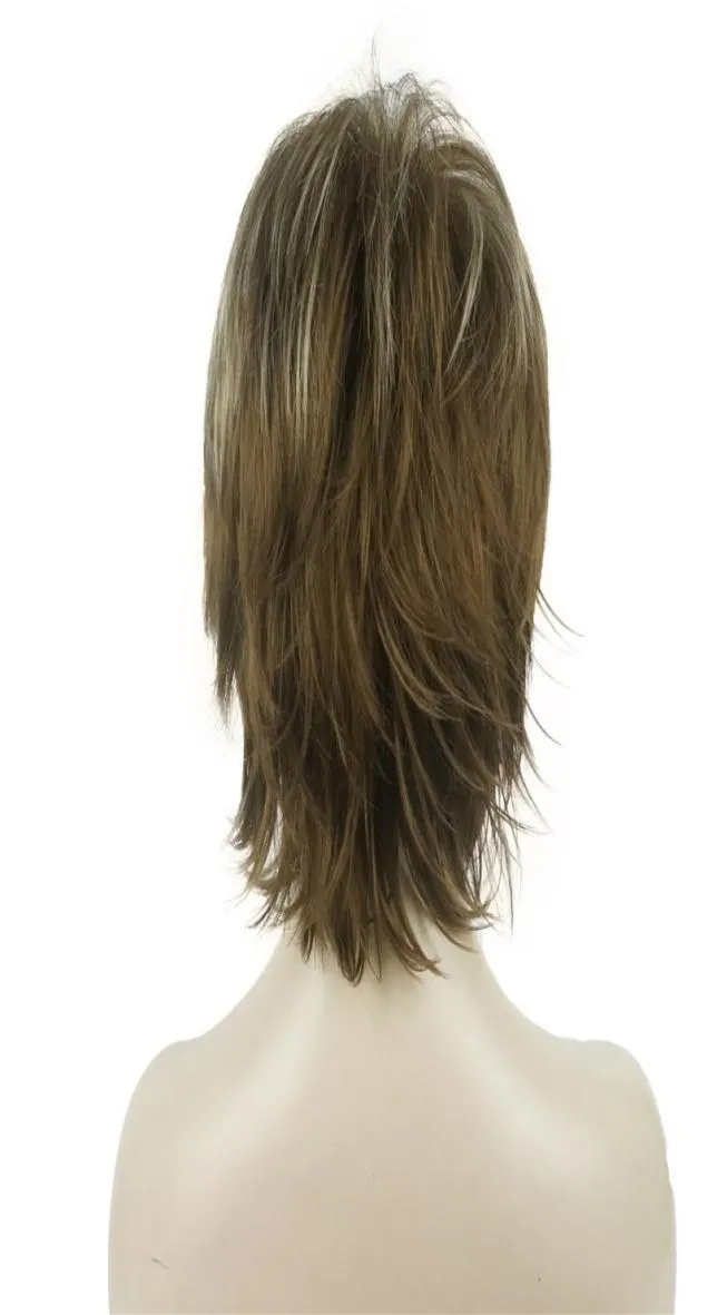 Женский парик 039s Blackwine красный BFluffy Короткие прямые многослойные волосы Синтетические полные парики1572168