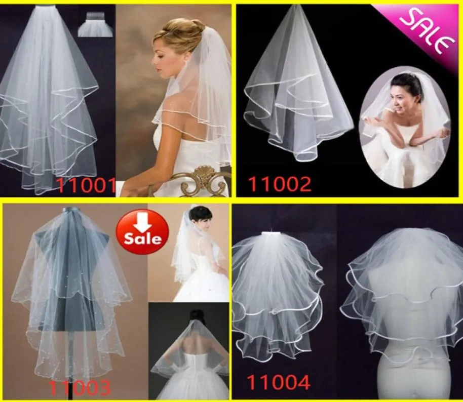 2021 Available In Stock Bridal Veil Different Length Layers White or Ivory Lace Viel Custom Made8804001