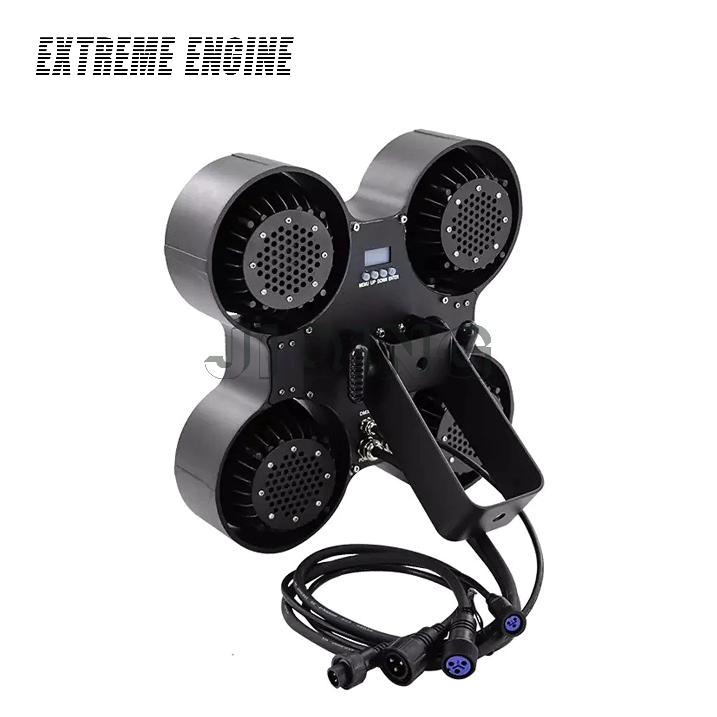 4 Eye Waterproof COB Blinder Lights with Flight case option 400W Four Eye 4x100W COB Led Audience Light DMX Stage Light Twocolor