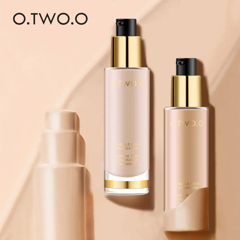 Otwoo Professional Liquid Foundation Full täckning smink concealer blekning fuktighetskräm oljekontroll vattentät bas makeup 240220