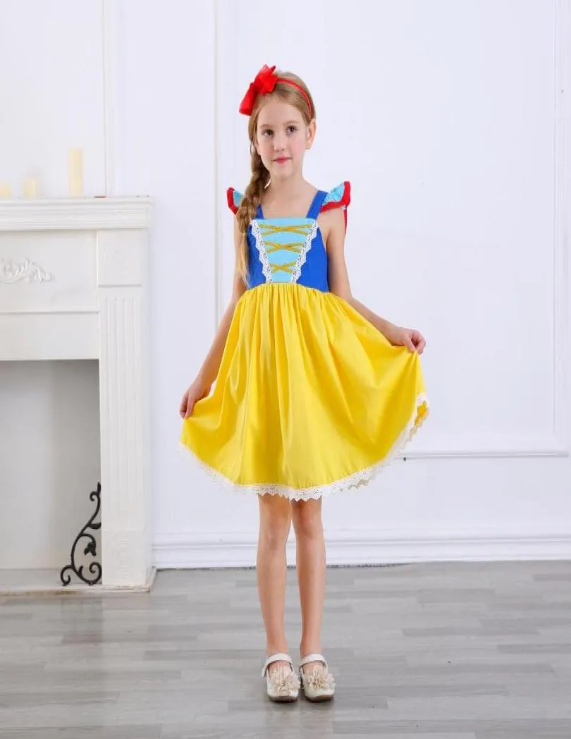 Nowy przybór księżniczki Dress Girls Dyspele Botton Tiulle Puszysty imprezowy kostium Fashion Halloween Christmas Children Ubrania 7826276