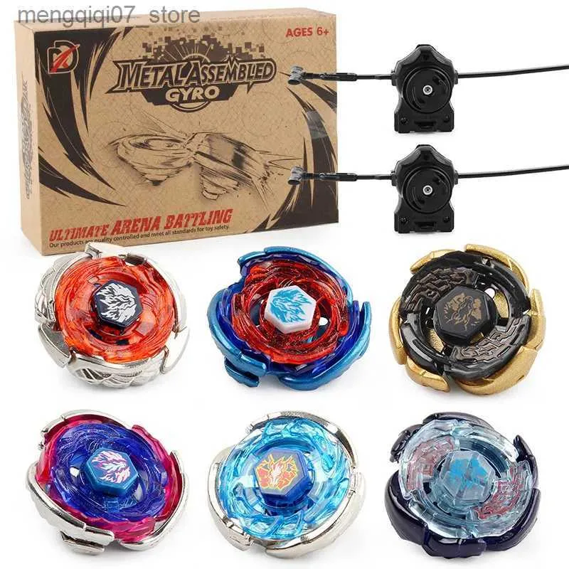 Beyblades Metal Fusion 6 stks/doos Fusion s Burst Set Metal Galaxy Pegasis Drago Pegasus Series Gyro Games Battle Tol Speelgoed met Launcher L240304