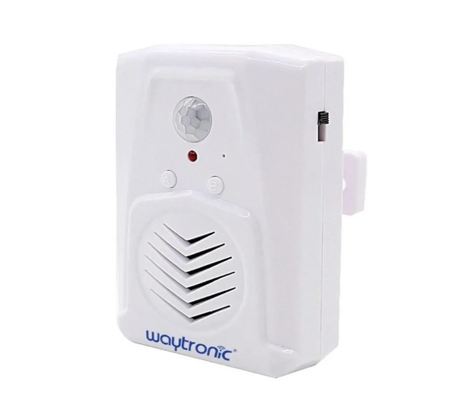 Waytronic Sound -högtalare Wireless PIR Motion Sensor Aktiverad Voice Player Welcome Chime Bell för Haunted House9150918