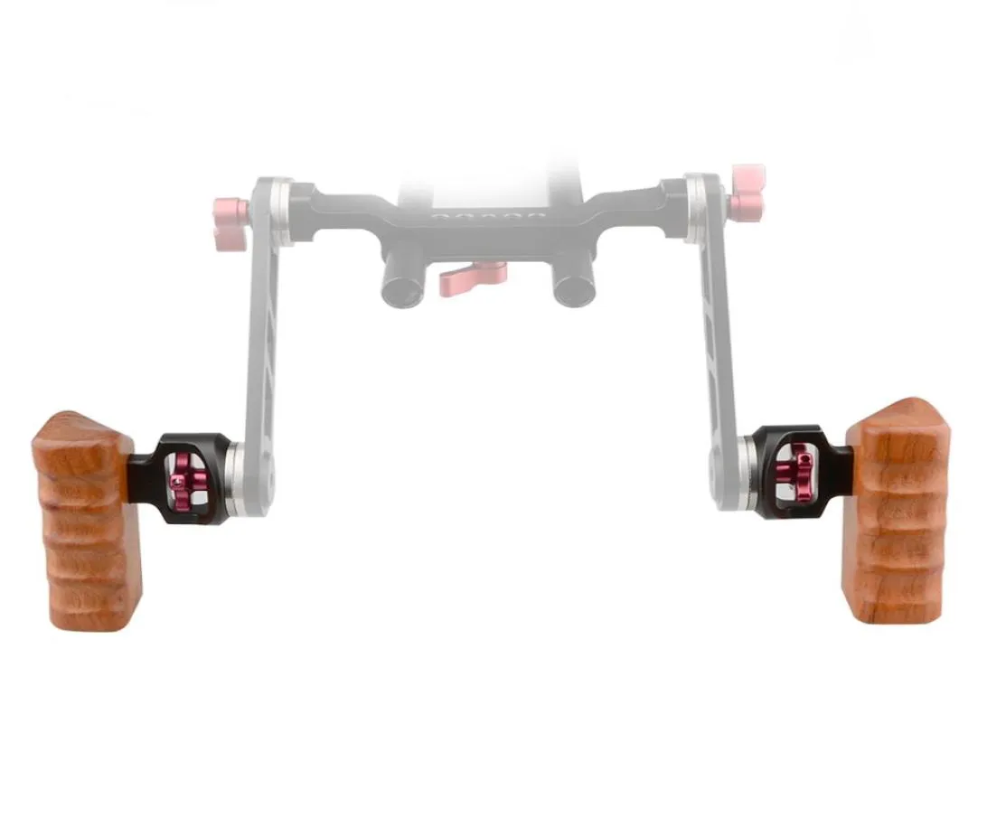 CAMVATE Pairs of Side Handgrips Wooden Handle for DLSR TILTA ARRI ALEXA Camera Cage Rig1706044