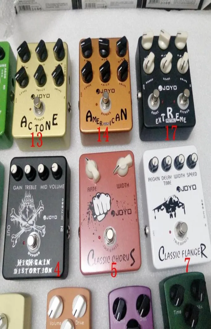 4 Gitarreneffektpedal Wählen Sie Distortion Overdrive Delay Echo Reverb MultiEffects Chorus Flanger Wah Volume Phase für alle Gitarren8266668