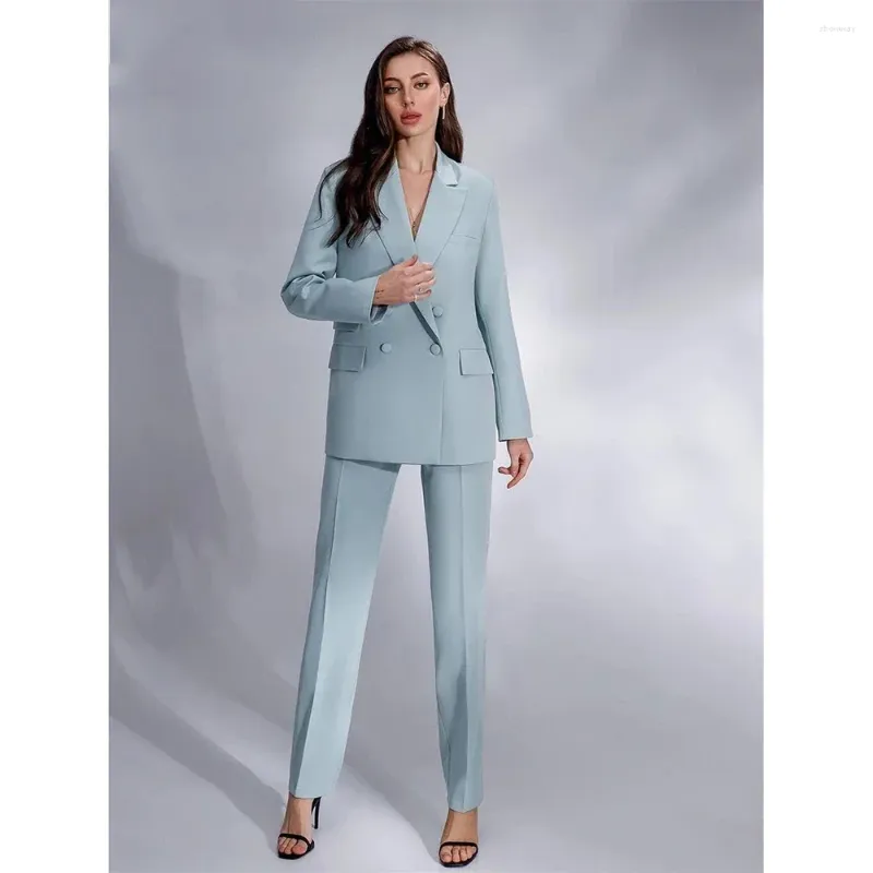 Ternos masculinos formais pantsuit para mulheres escritório negócios festa de casamento fúcsia moda conjunto de terno feminino incluindo blazer e calças