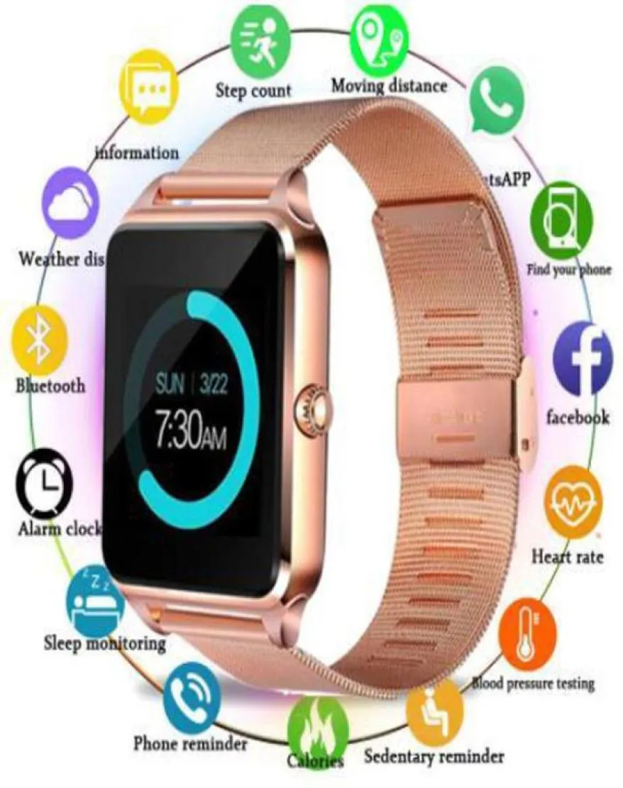 Montre intelligente montre intelligente 154 pouces écran couleur étape surveillance du sommeil réveil Smart Wear carte Bluetooth montres de sport pour IPHO1604463