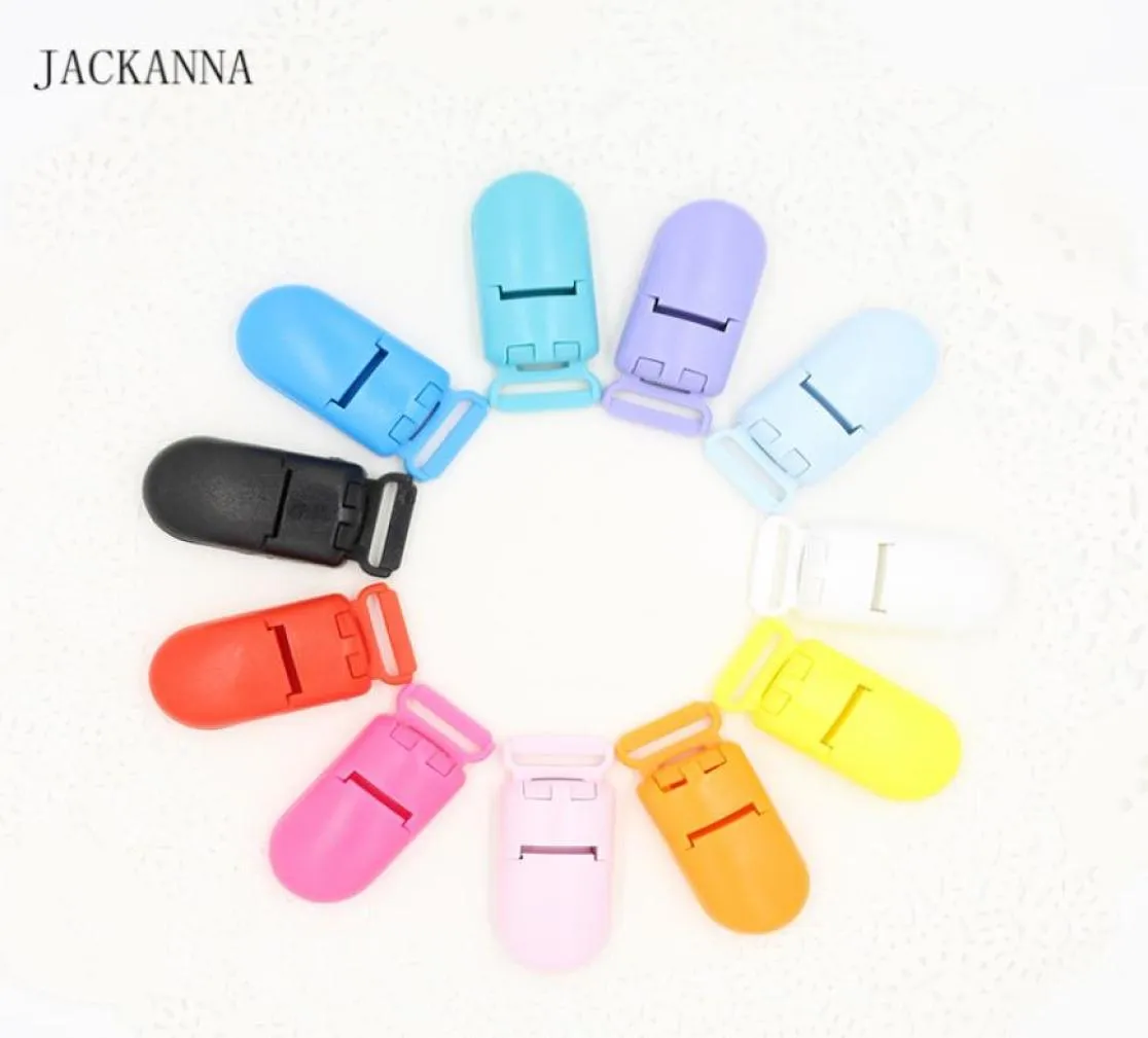 20Pcs 15MM KAM Plastic Clips Transparent Pacifier Clips Soother Holder for Baby Pacifier 11 Colors to Choose7742728