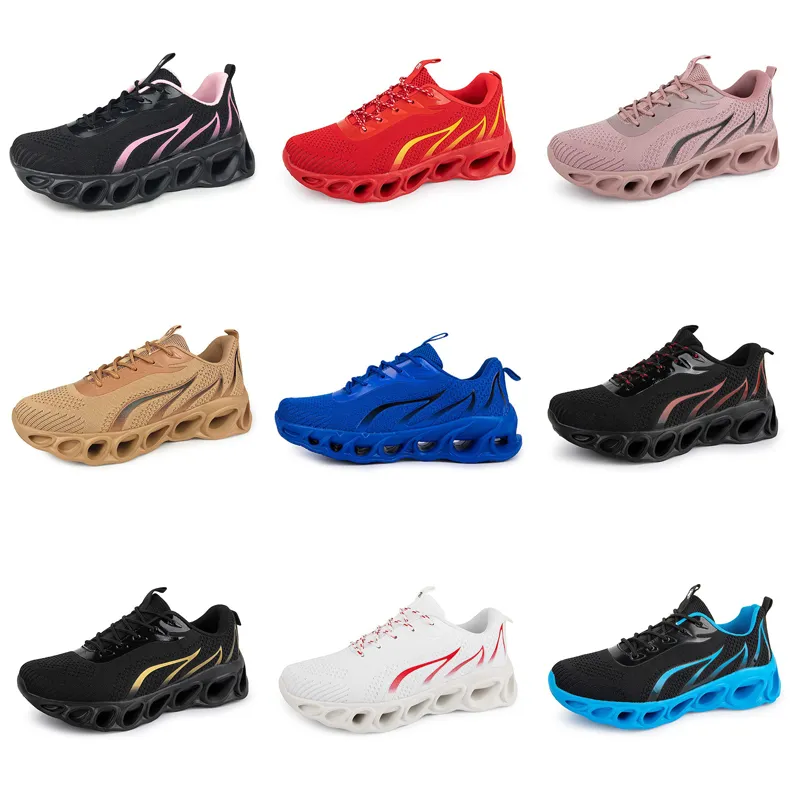 Homens Mulheres GAI Running Shoes Dez Amarelo Bege Nude Ameixa Preto Branco Roxo Marrom Vermelho Verde Marinho Azul Luz Mens Treinadores Esportes Sapatilhas 1 TR