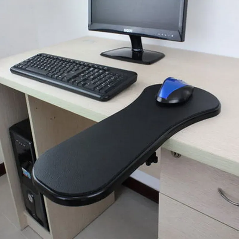 Cuscinetti neri ergonomici per computer, braccioli per mouse, sedia, supporto per scrivania, bracciolo