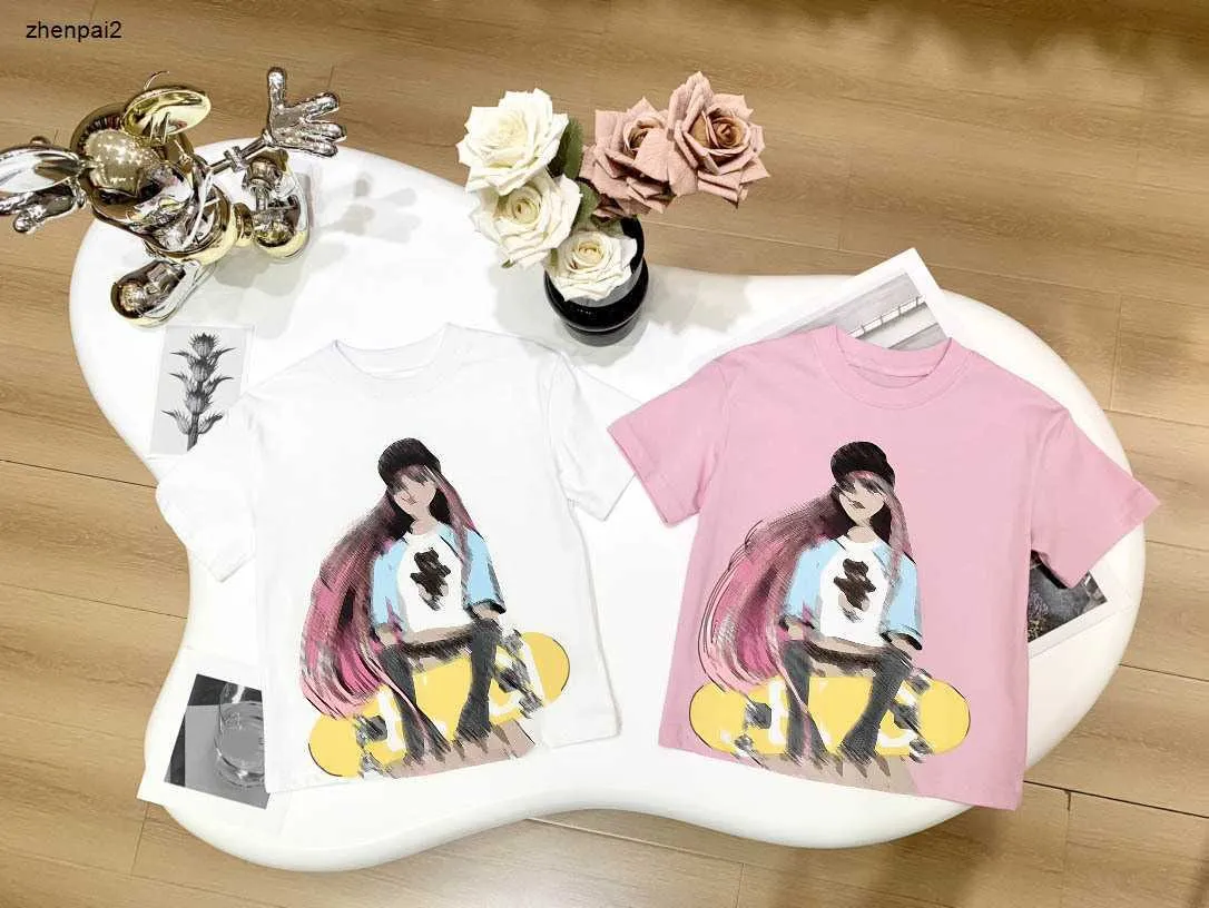 Maglietta per bambini di lusso Skateboarding ragazza modello ragazze ragazzi T-shirt a maniche corte Taglia 100-150 CM abiti firmati per bambini estate t-shirt per bambini 24Feb20