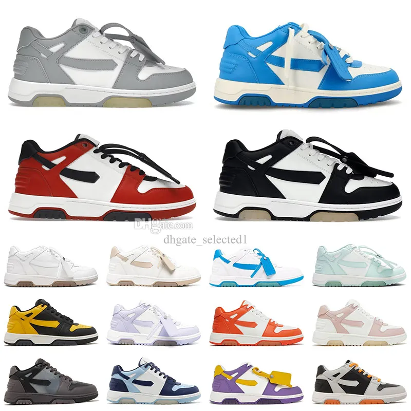 OFF-WHITE Out Of Office OOO Low Tops off white offwhite off whitesdesigner shoes 【code ：L】Scarpe casual fuori ufficio di alta qualità in pelle OOO Scarpe da ginnastica basse con