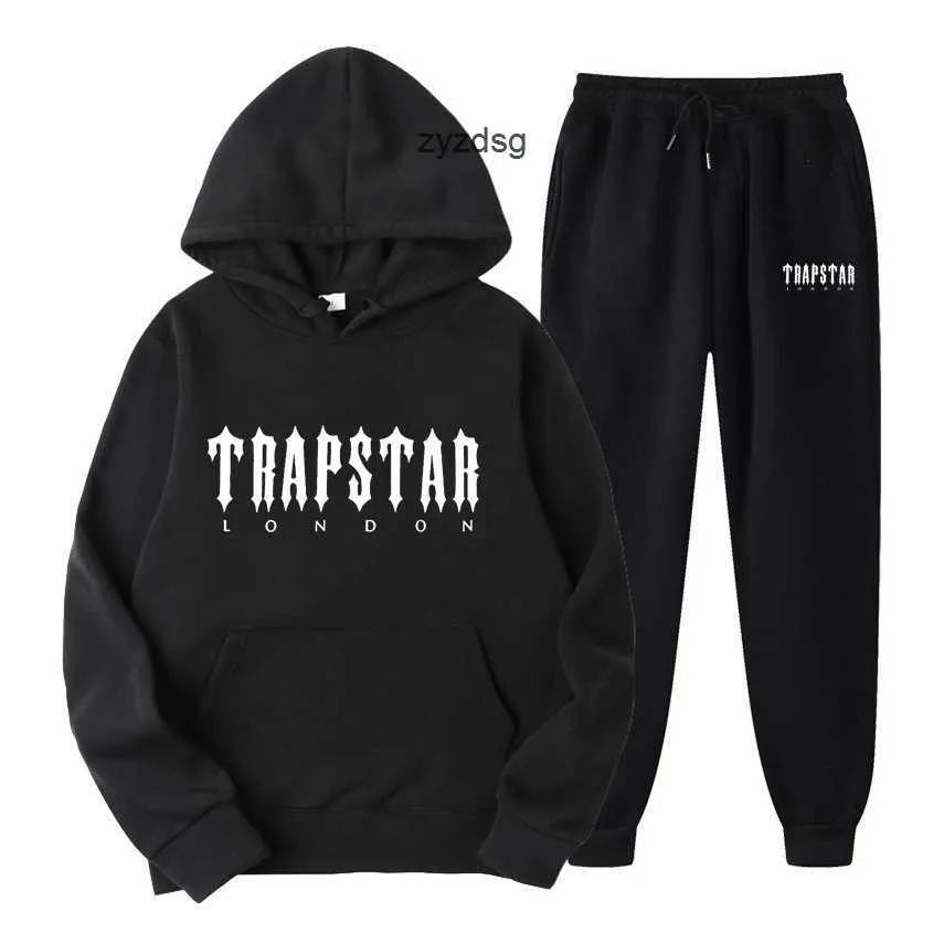 Trapstar -spårdräkt broderad tröjduit Mens från White Hoodie Women Tracksuit Pullover 2 Piece Set Letter Hoodie Track Suit Pants Long Sleeve Tracksuit Kids S