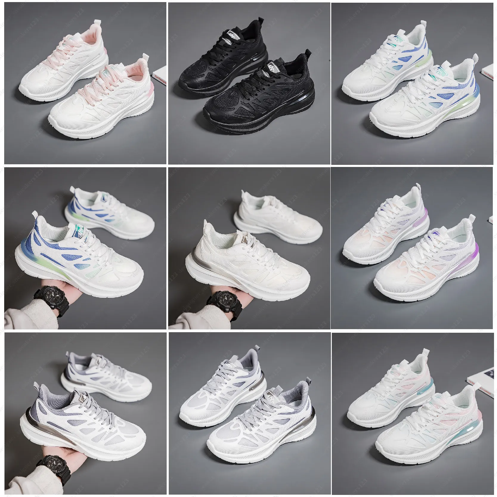 Atletik Ayakkabılar Erkekler Kadınlar Üçlü Beyaz Siyah Tasarımcı Erkek Eğitmeni Spor Ayakkabı Gai-164