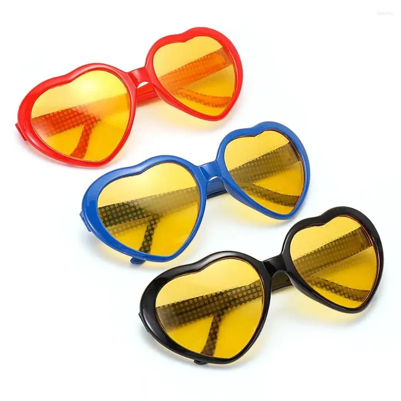 Lunettes de soleil spécial amour coeur vendre bien nuit Diffraction Glasse lunettes légères Rave lunettes