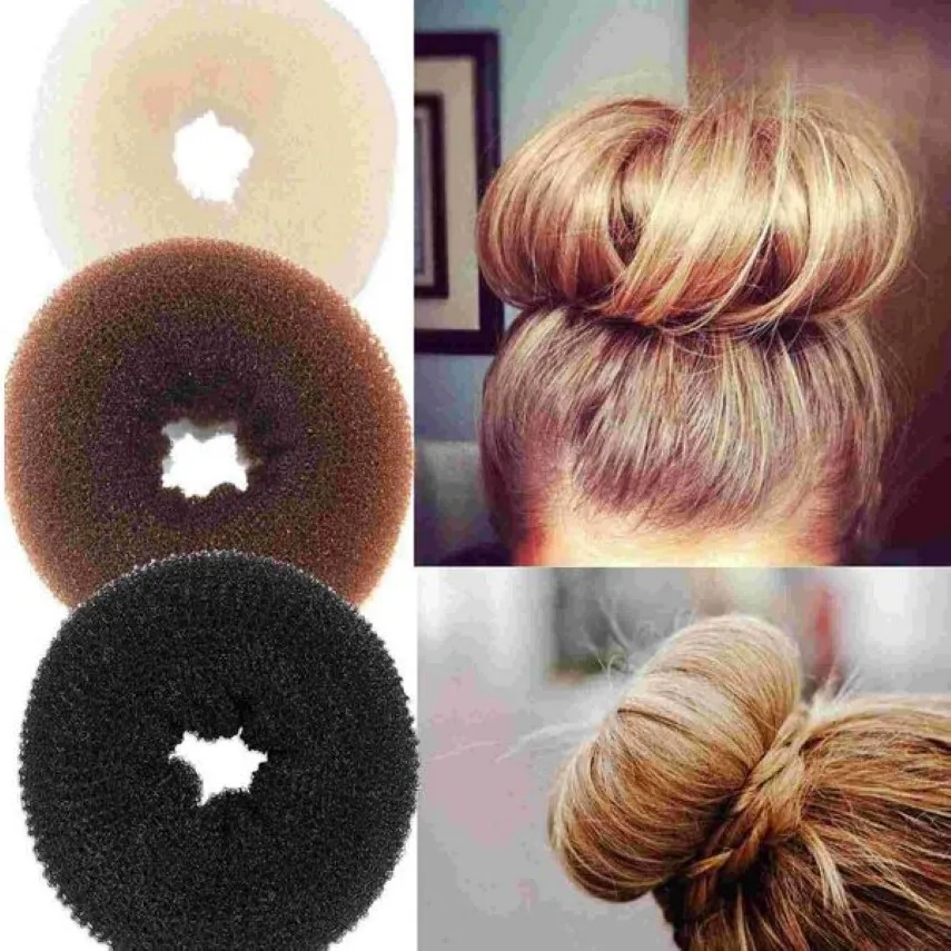 24 peças de cabelo volumizador Scrunchie Donut Ring Style Bun Scrunchy Poof Bump It Snooki201m