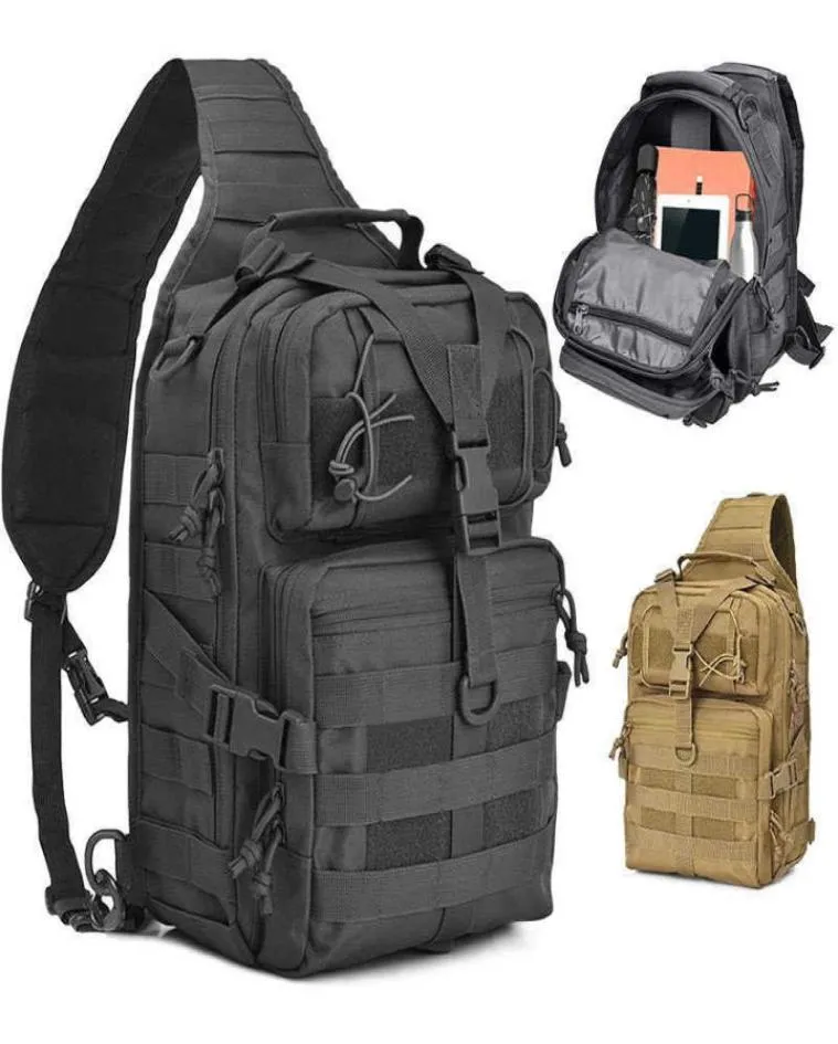 Mannen 600D Nylon Waterdichte Sling Borsttas Militaire Borsttassen Multifunctionele Waterdichte Tas Nylon militair Vest borst rig Pack Q02899502