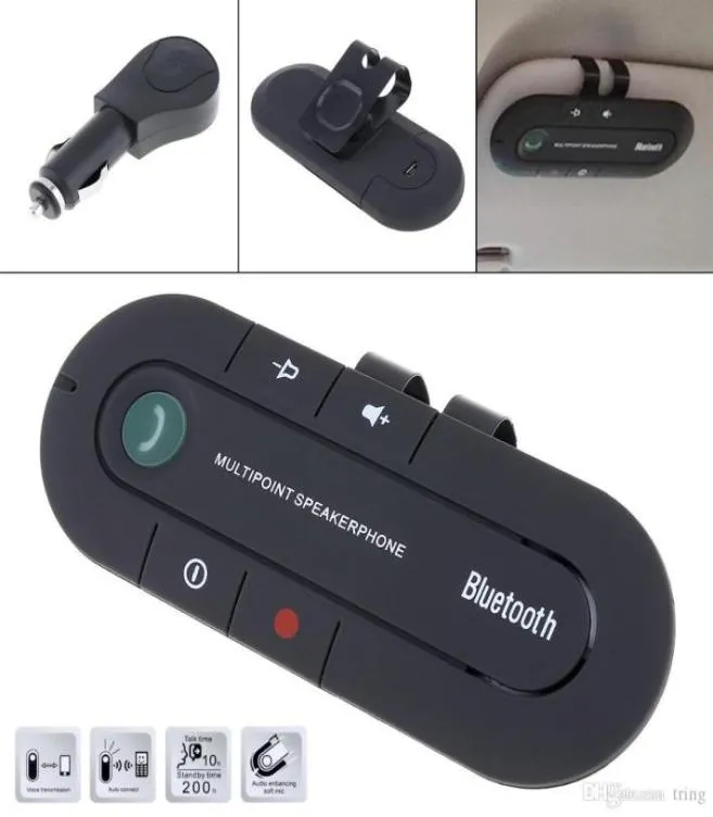 Universal Bluetooth Car Kit Speakerphone Hands Wireless Speaker Phone Mic for Mobile Phone7021907