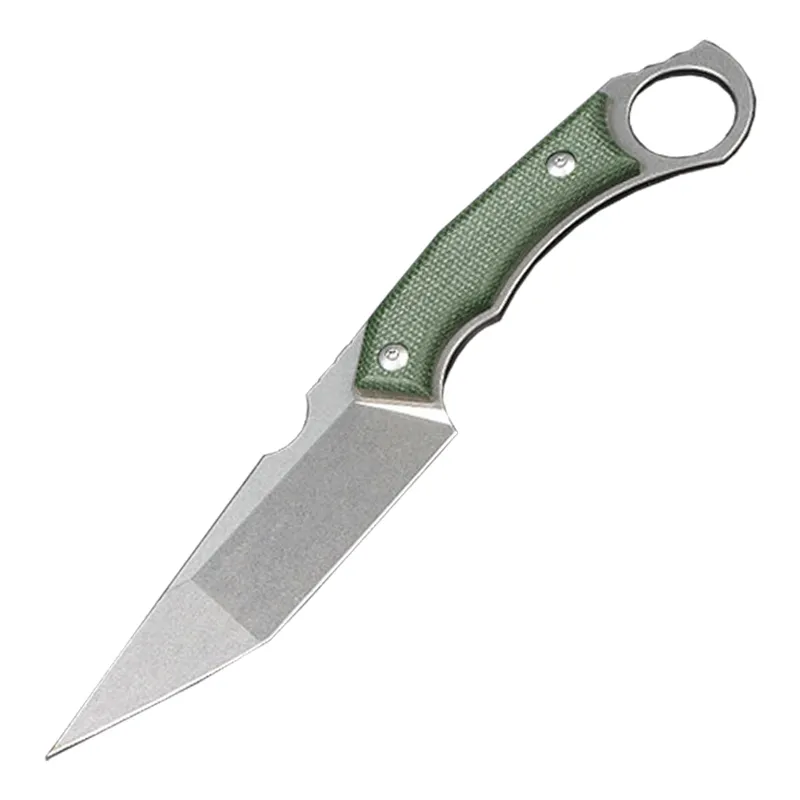 M7719 Высококачественный нож с фиксированным лезвием 14C28N Stone Wash Tanto Point Blade с ЧПУ с полной ручкой из микарты Tang Тактические ножи для улицы с Kydex