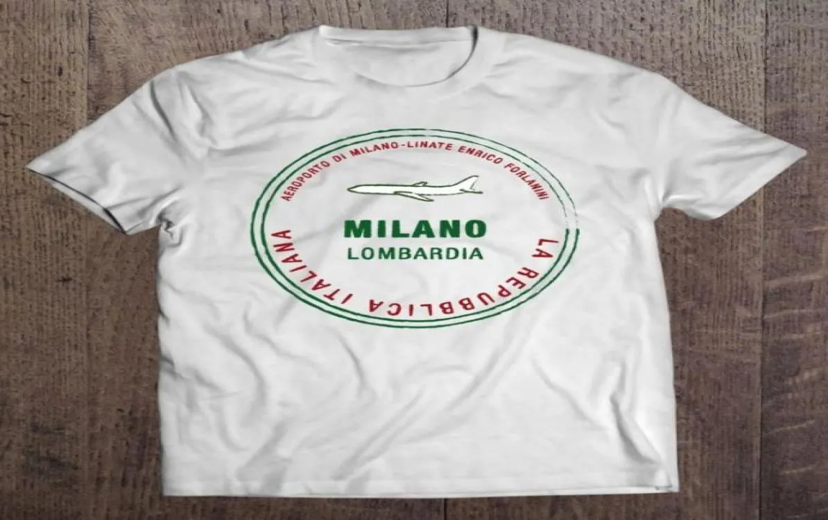 Men039s T-shirts Milaan Italië Paspoort Stempel Vakantie Reizen Souvenir T-shirt Voor Mannen Oversize Tee Top Shirts8010212