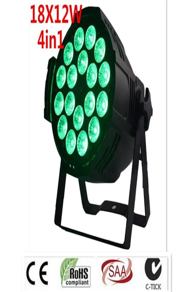 2PCSLOT LED PAR LIGHT 18X12W 4IN1 RGBWフラットプラスチックLEDパー缶ディスコランプステージライトLUCOTECA LASER BEAM LUZ DE PRO9481926