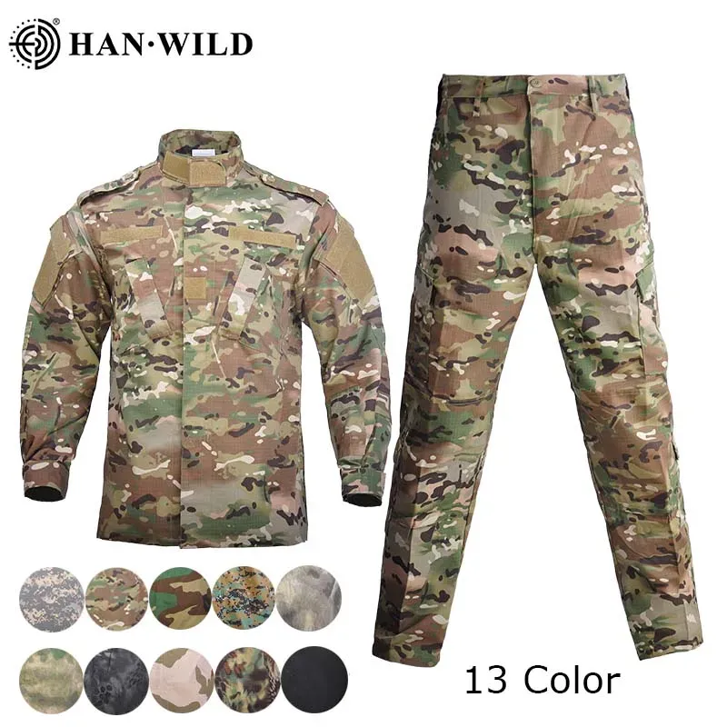 Uniforme masculino camuflado airsoft terno tático acampamento exército forças especiais combate jcckets calças militar soldado roupas