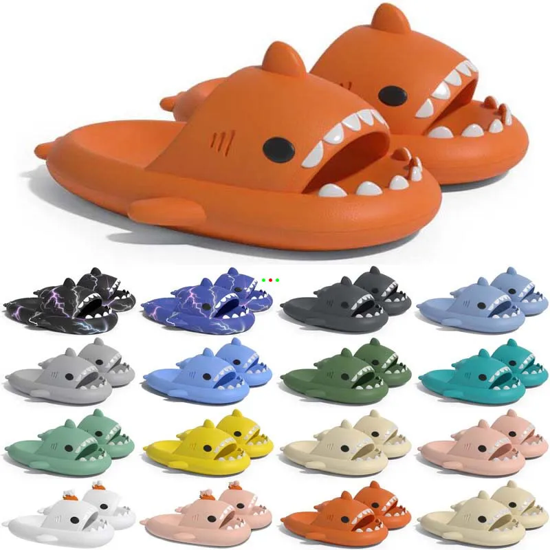 Frete Grátis Designer Shark Slides Sandália GAI Slipper Sliders para Homens Mulheres Sandálias Slide Pantoufle Mules Mens Womens Chinelos Treinadores Sandles Color194