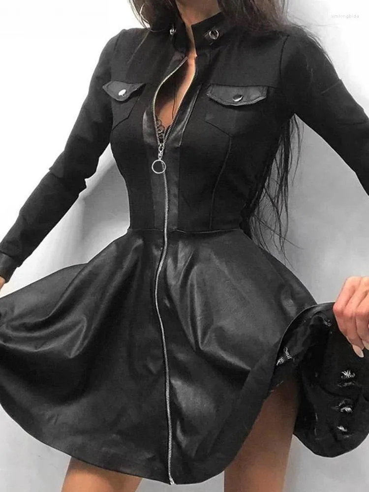 Casual Dresses Faux Leather Dress Women Sexy Lace... From Xmlongbida, $15.9 | DHgate.Com Casual Dresses Faux Leather Dress Women Sexy Lace... From Xmlongbida, $15.9 | DHgate.Com