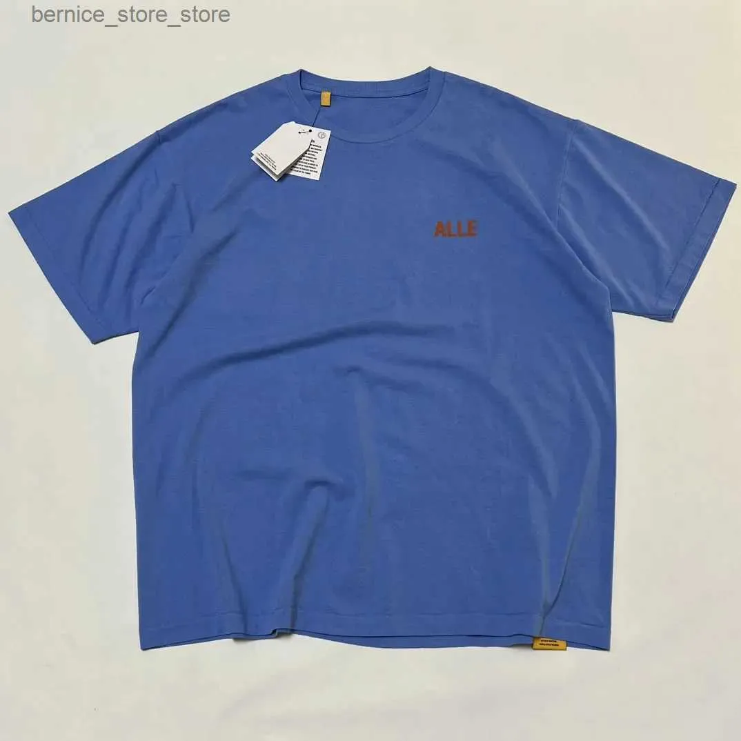 T-shirt da uomo T-shirt da uomo Alta qualità GD VINTAGE SOUVENIR ENGLISH TEE BLU t-shirt maschio femmina vintage oversize maglietta da uomo Q240304