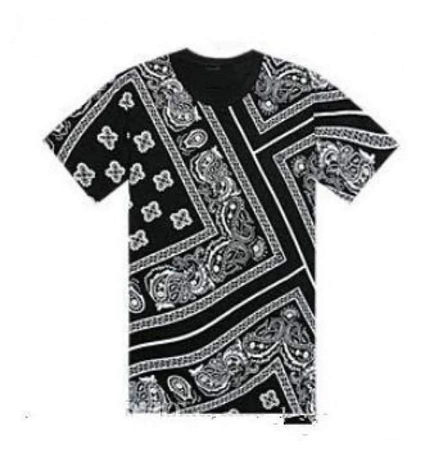 Zomer Nieuwste T-shirt Mannen Swag La Bandana Print HARAJUKU Ktz Bloemen Cashew Worldshine Hip Hop Heren T-shirt Plus size M-5XL1673768