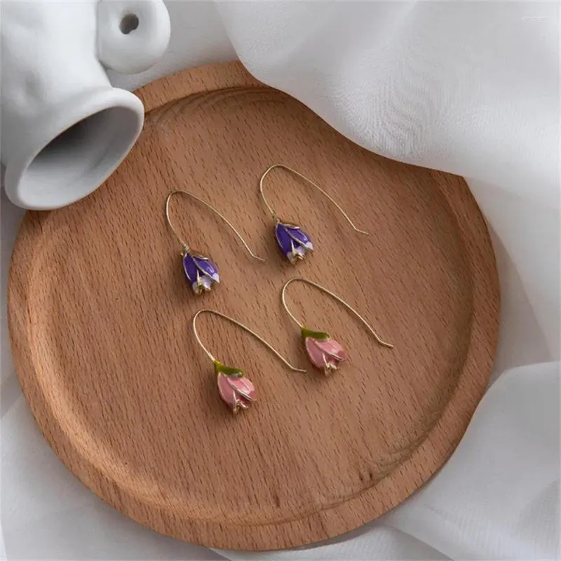 Boucles d'oreilles pendantes tulipe, Design Unique, accessoire tendance, bijoux de déclaration pour Occasions spéciales, Style Vintage, doux et romantique