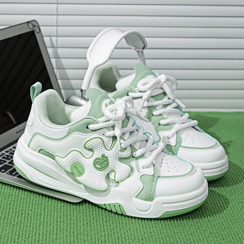 Loopschoenen Heren Comfort Plat Ademend Wit Zwart Groen Schoenen Heren Trainers Sport Sneakers Maat 38-44 GAI Color33