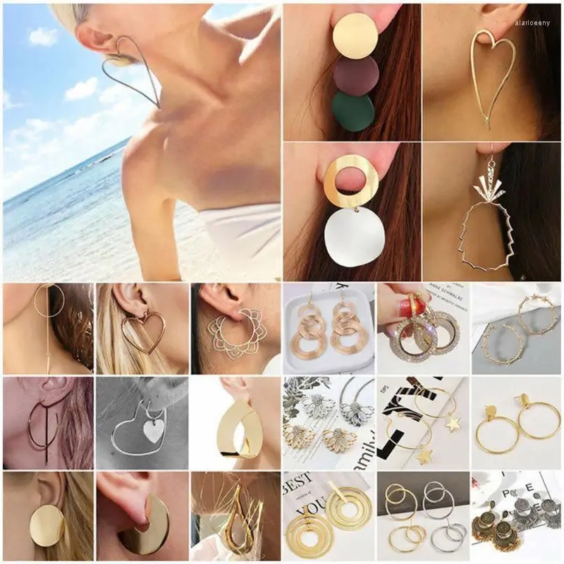 Dangle Oorbellen Fashion Statement 2024 Grote Geometrische Voor Vrouwen Hangende Drop Earing Moderne Sieraden