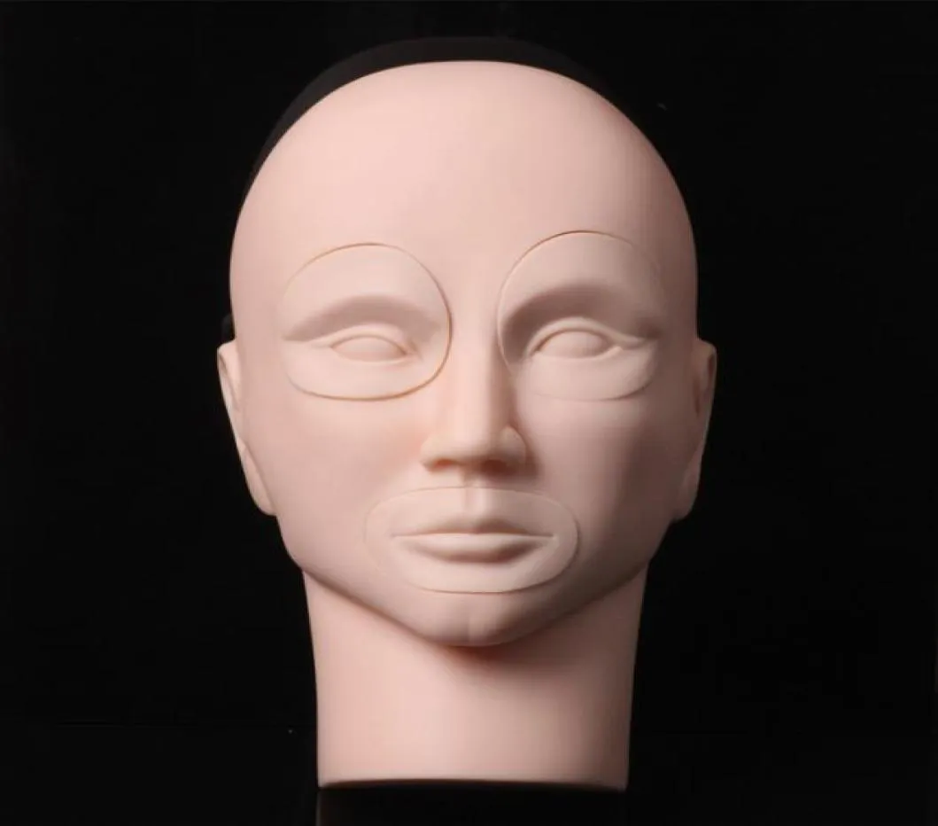 tattoo practice skin permament makeup cosmetic tattoo training mannequin head with 2pcs eyes 1pcs lip1954041