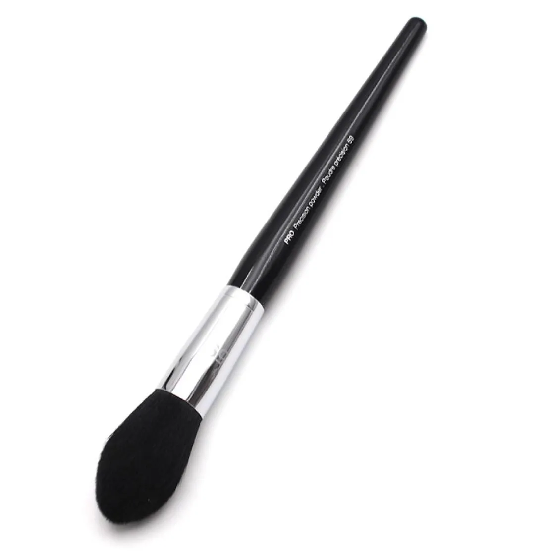 Professional Black Long Wood Handle Synthetic Silky Fiber 59 Streamline Tapered Shape Pro Precision Powder Brush Tool2030846