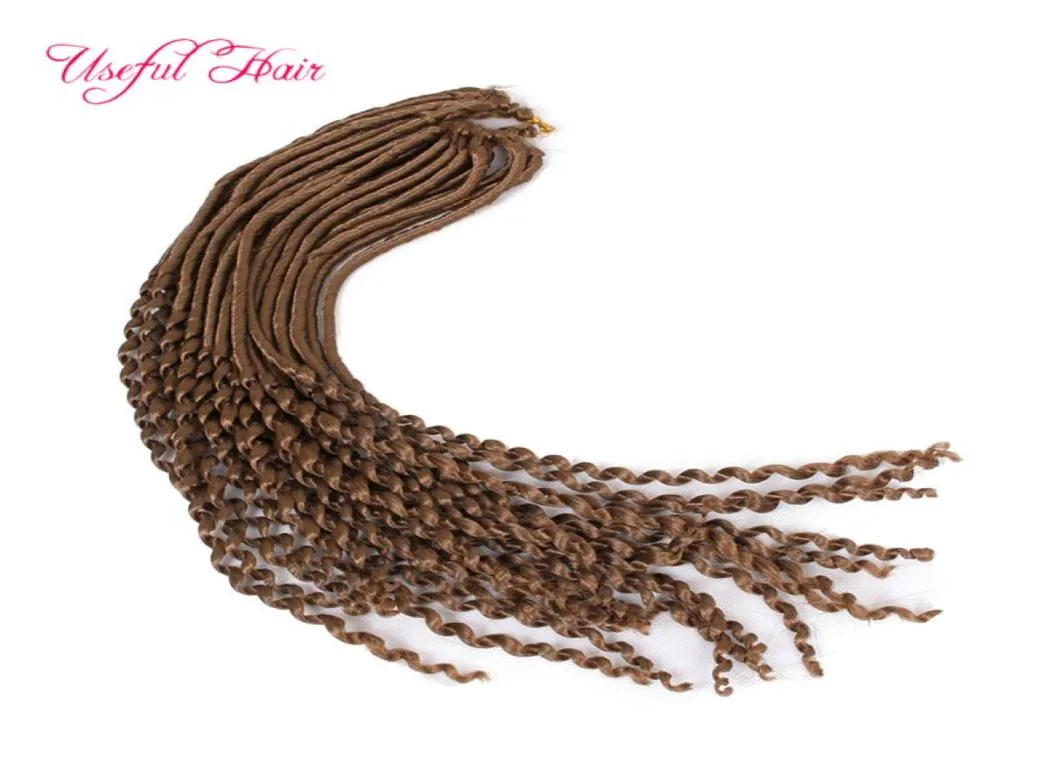 Goddness crochê 22 polegadas deusa locs cabelo meio reto meio encaracolado tranças extensão de cabelo sintético trança faux locs crochê bra4364226