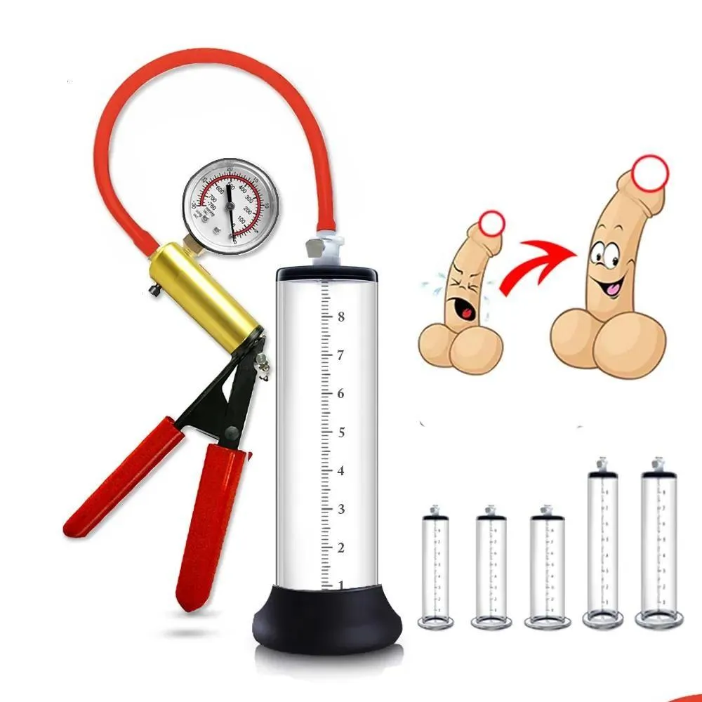 Andra hälsovårdsartiklar Pump Acrylic Penis Manual Förstorare leksak för män vakuum manlig onani extender adt drop leverans skönhet dhmzp