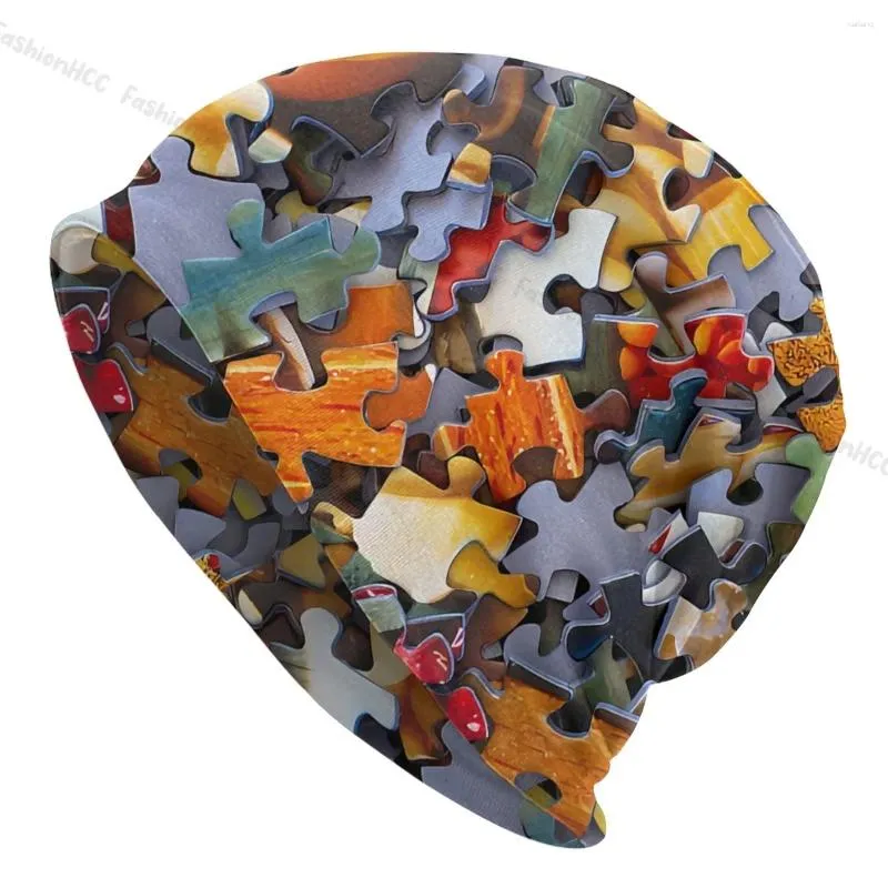 Baretten Klassieke Jigsaw Motorkap Homme Herfst Lente Dunne Skullies Mutsen Puzzel Caps Voor Mannen Vrouwen Nieuwigheid Hoeden