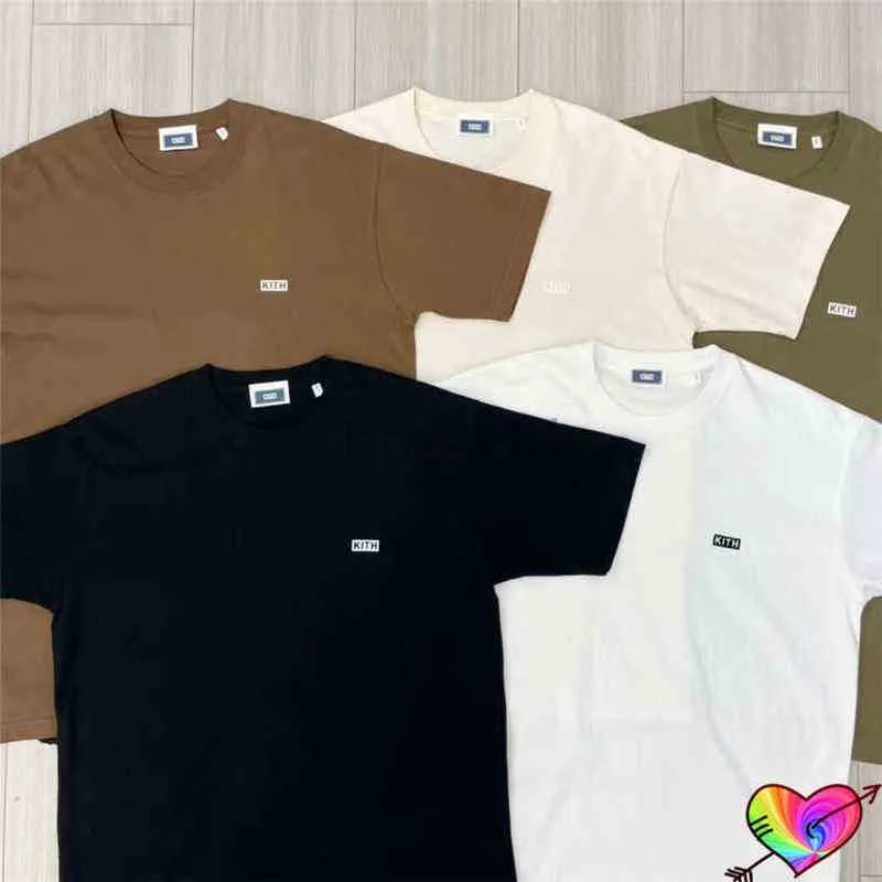 Fem mäns T-shirts färger Small Kith 2022SS Män Kvinnor Summer Dye T Shirt Högkvalitativ topplåda Fit kortärmad 240304