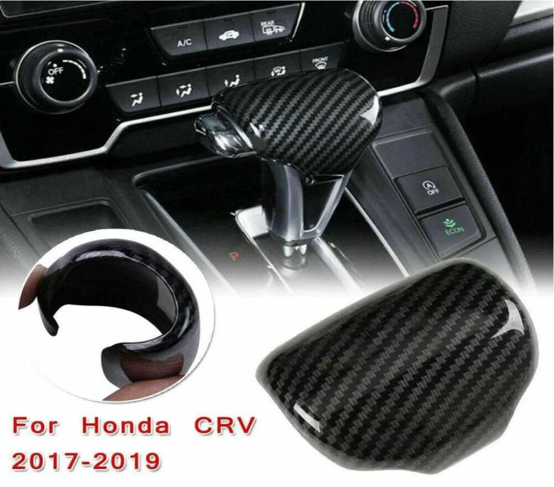 Garniture de couvercle de pommeau de levier de vitesse de voiture, pour Honda CRV 2019 ABS Grain de bois de pêche Style6139202