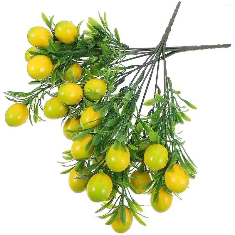 Decorative Flowers Artificial Fake Branch Tree Stem Fruit Branches Faux Arrangement For Home