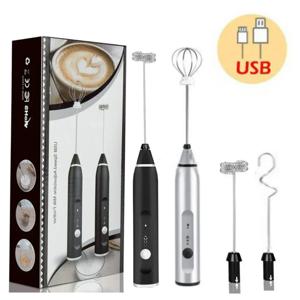 Ferramentas elétricas batedores de leite portátil sem fio liquidificador usb mini cafeteira batedor misturador cappuccino creme batedor de ovos liquidificador de alimentos