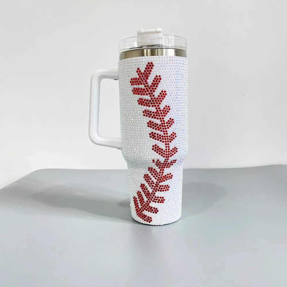 Rhinestone Baseball Tumbler Rhinestone Baseball Tumbler